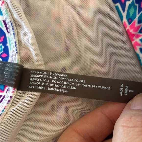 Colorful Patterned Strapless Bikini Set - Picture 4 of 5